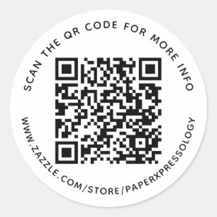 Custom QR Code Text Favor Gift Label Sticker 