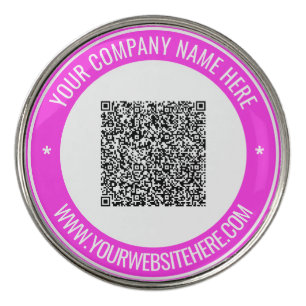 Custom QR Code Text Golf Ball Marker Choose Colors