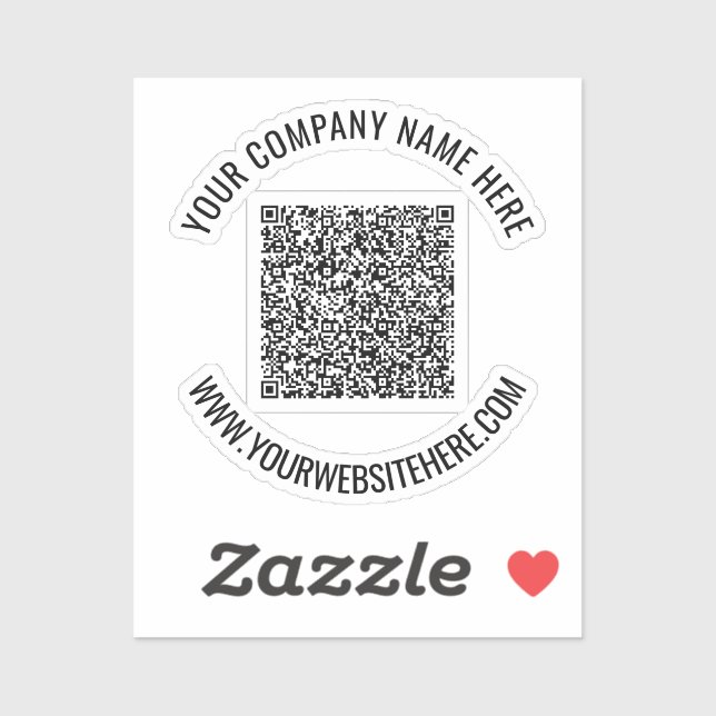 Custom QR Code Text Promotional Business Sticker (Sheet)
