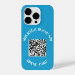 Custom QR Code Text Special Message Your Colors iPhone 14 Pro Case