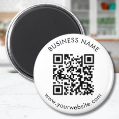 Custom Qr Code Text Template Magnet at Zazzle