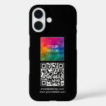 Custom QR Code Text Upload Your Own Logo to iPhone 16 Case