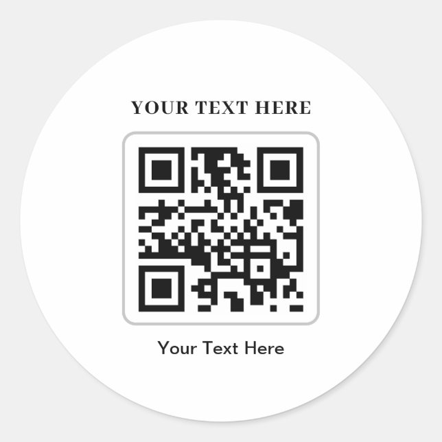 custom QR code to a wedding website  Classic Round Sticker (Front)