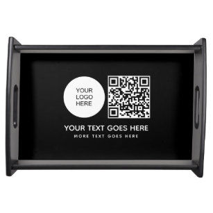 Personalized Plastic Serving Tray with Your Logo – Elegant