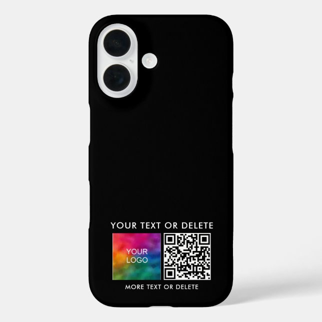 Custom QR Code Upload Your Own Business Logo to Case-Mate iPhone Case (Back)