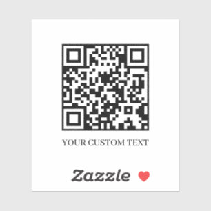 Custom QR Code Upload Your Own Text Design Sticker