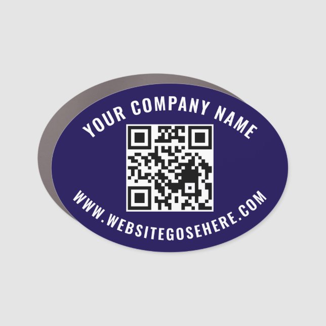 Custom QR Code Vehicle Advertising for Businesses Car Magnet (Front)