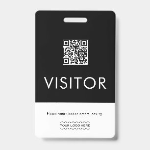 Custom QR Code Visitor Badge