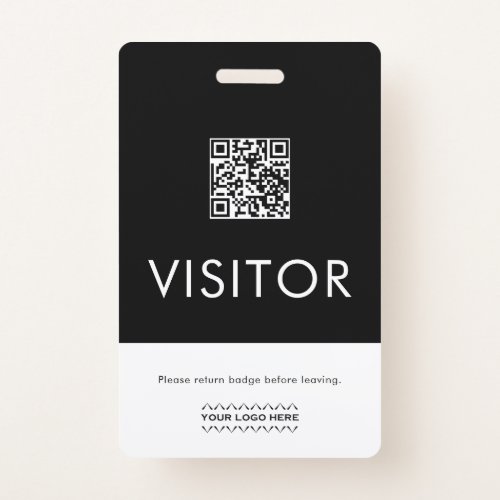 Custom QR Code Visitor Badge