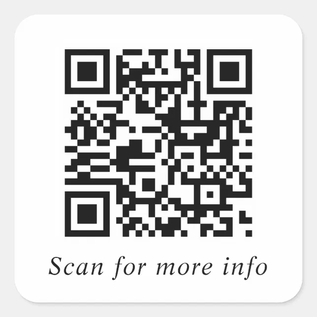 Custom QR Code Website Generator Square Sticker | Zazzle