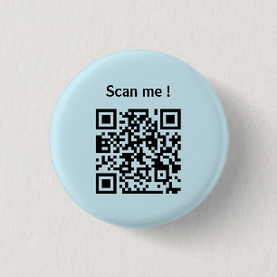 custom qr code website promotion blue button