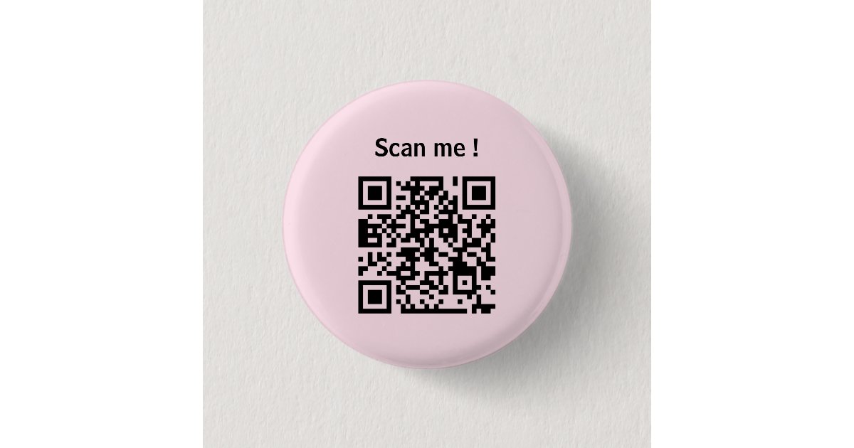 custom qr code website promotion pink button | Zazzle