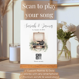 Custom QR Code Wedding Song Anniversary Gift Acrylic Sign