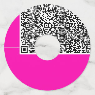 Custom QR Code Wine Glass Tag - Choose Colors