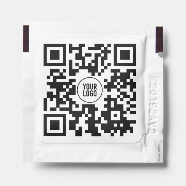 Custom QR Code With Logo Business Square Hand Sanitizer Packet (Sticker on Packet)
