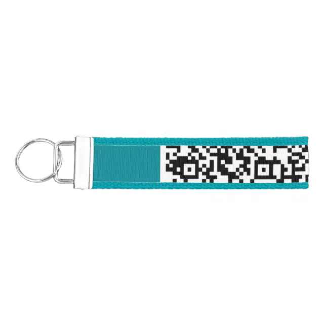 Custom QR Code Wrist Keychain Gift - Choose Colors | Zazzle