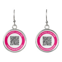 Custom QR Code Your Social Media Earrings Example