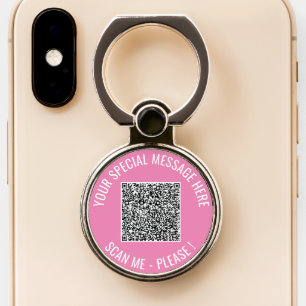 Custom QR Code Your Special Surprise Message Gift Phone Ring Stand