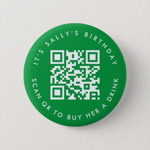 Custom Qr codes Cash App Birthday Pin Green Button