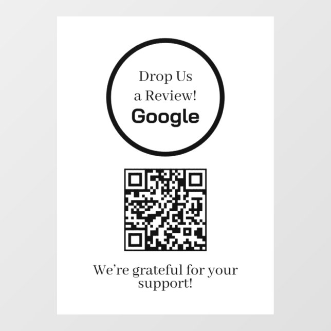 Custom QR | Google Reviews Business Display Sign (Sheet)
