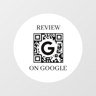 Custom QR   Google Reviews Business Display Window Cling