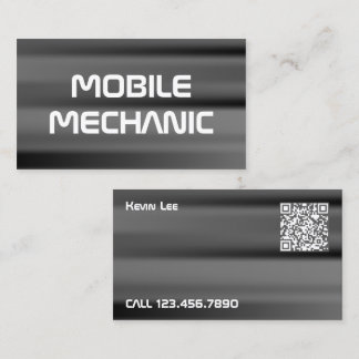 Custom QR Mobile Mechanic Business Card