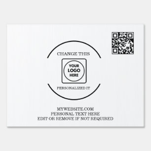 Custom QR Outdoor Promo Sign for Brand Marketing