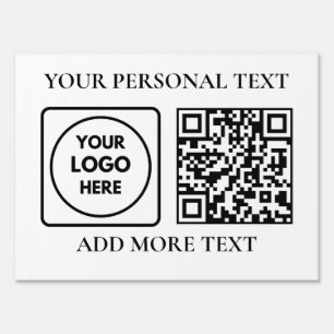 Custom QR Outdoor Promo Sign for Business