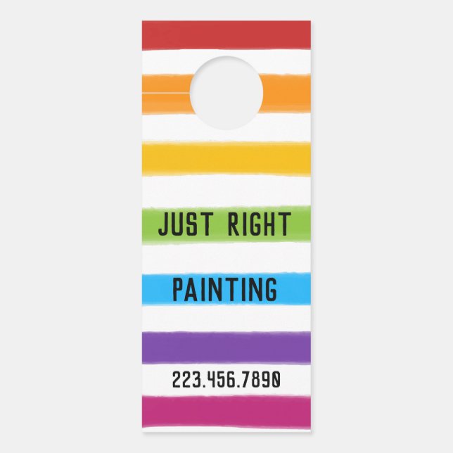 Custom QR Painter Door Hanger (Front)