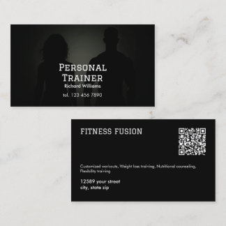 Custom QR Personal Trainer Business Card