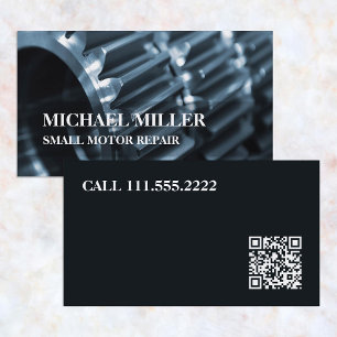 Custom QR Small Engine Repair Business Card