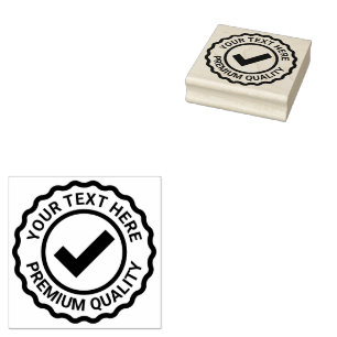 Custom quality control check mark seal  rubber stamp