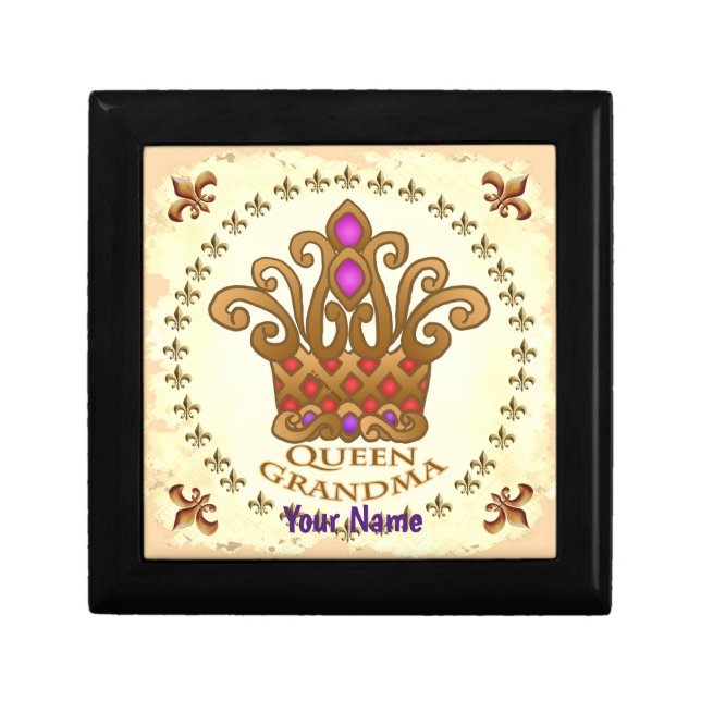 Custom Queen Grandma  Gift Box (Front)