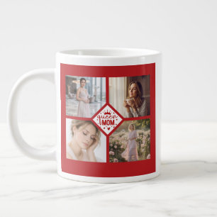 Custom Queen Mom Photo Collage Keepsake Giant Coffee Mug