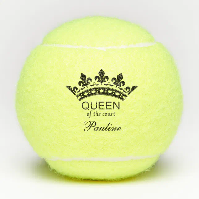 Custom Queen of the Court Tennis Balls Zazzle