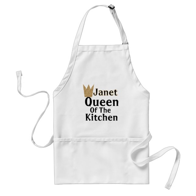 Custom Queen Of The Kitchen Adult Apron (Front)