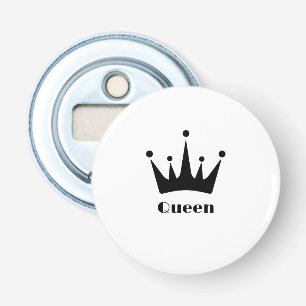 Custom Queen Text Black Color Crown Image Bottle Opener