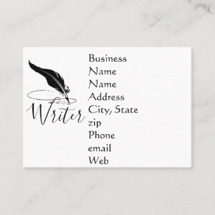 Custom quill pen  business card