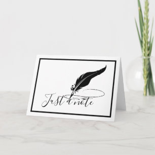 Custom quill pen card