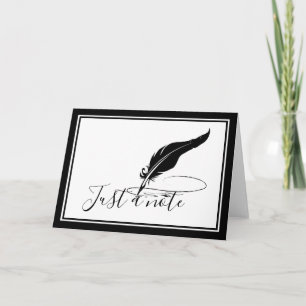 Custom quill pen card