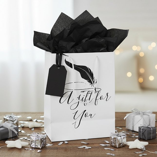 Custom quill pen medium gift bag (Creator Uploaded)