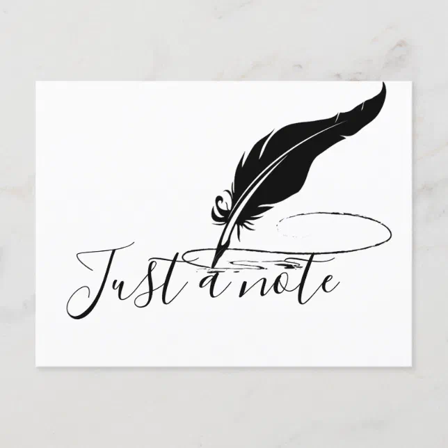 Custom quill pen postcard Zazzle