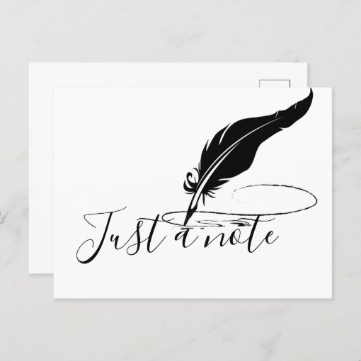 Custom quill pen postcard Zazzle