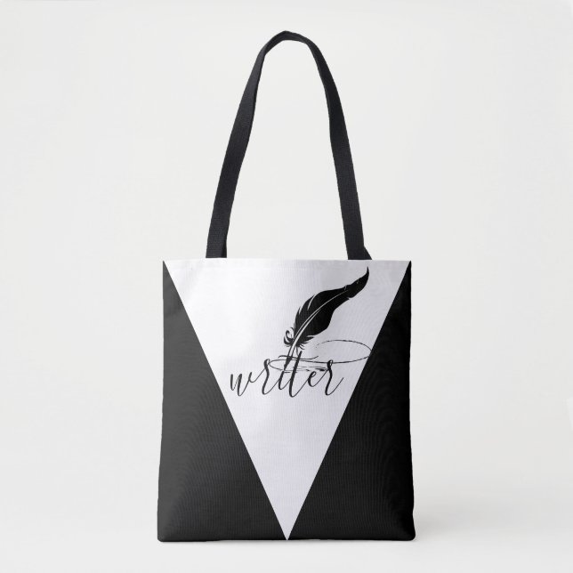 Custom quill pen  tote bag (Front)