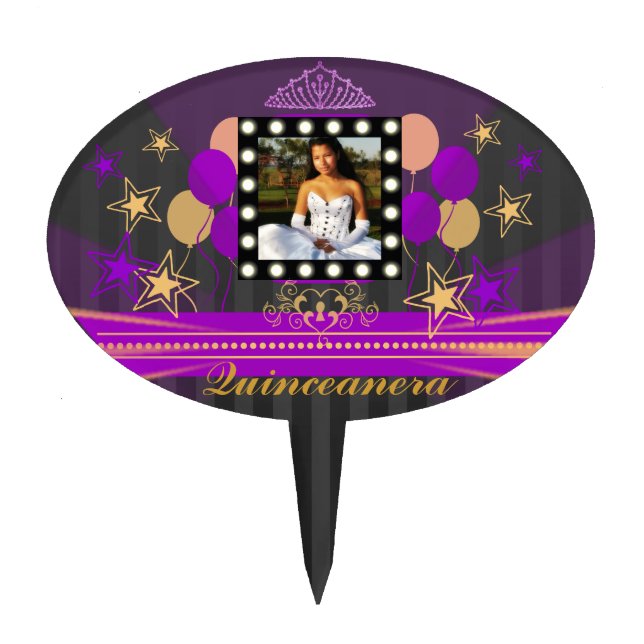 Custom Quinceanera Cake Topper (Front)