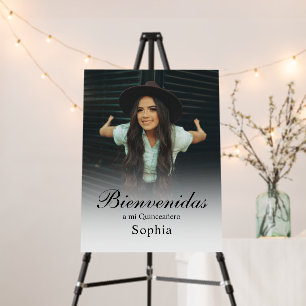 Custom Quinceañera Welcome Sign with Photo