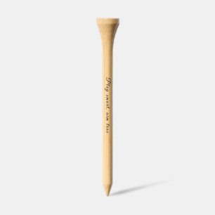 Custom Quote Bamboo Design Golf Tees Eco Gift