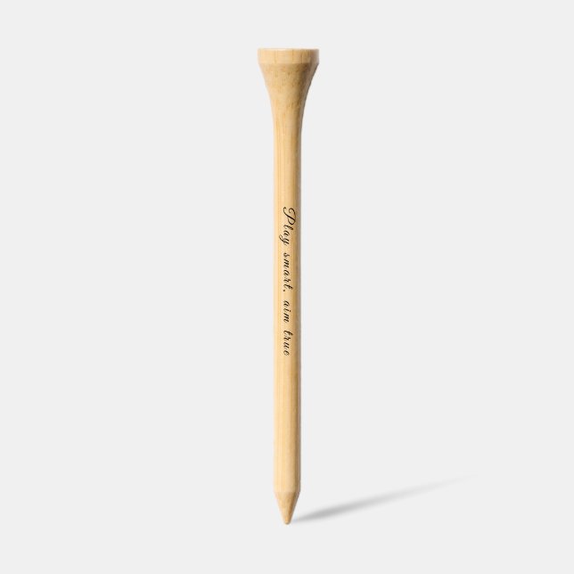 Custom Quote Bamboo Design Golf Tees Eco Gift (Side)