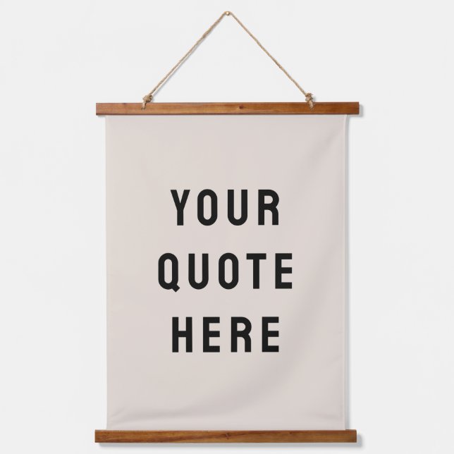 Custom Quote Banner Personalized Your Quote Wall Hanging Tapestry (Front)