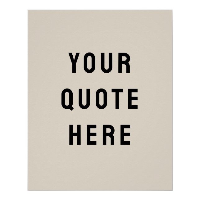 Custom Quote Banner Personalized Your Quote Wall Poster (Front)